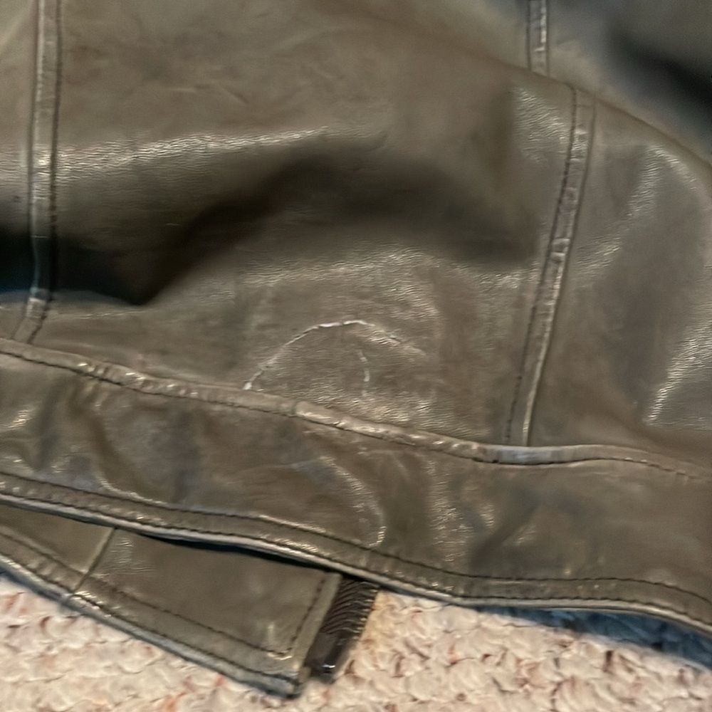 Levi's Dark Green Leather Jacket - Picture 10 of 10